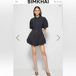 JONATHAN SIMKHAI Cleo Puff-Sleeve Minidress